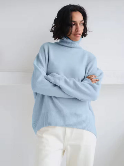 Dames Coltrui Met Oversized Pasvorm En Wollen Gebreid Design