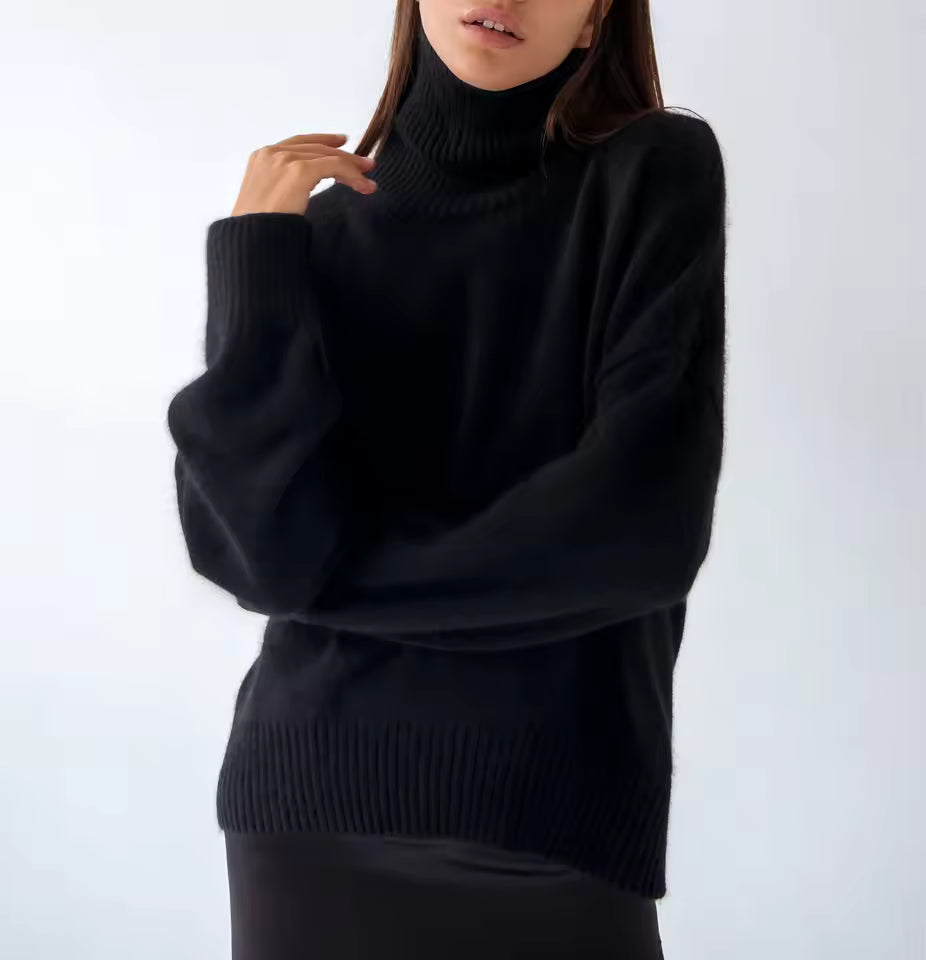 Dames Coltrui Met Oversized Pasvorm En Wollen Gebreid Design