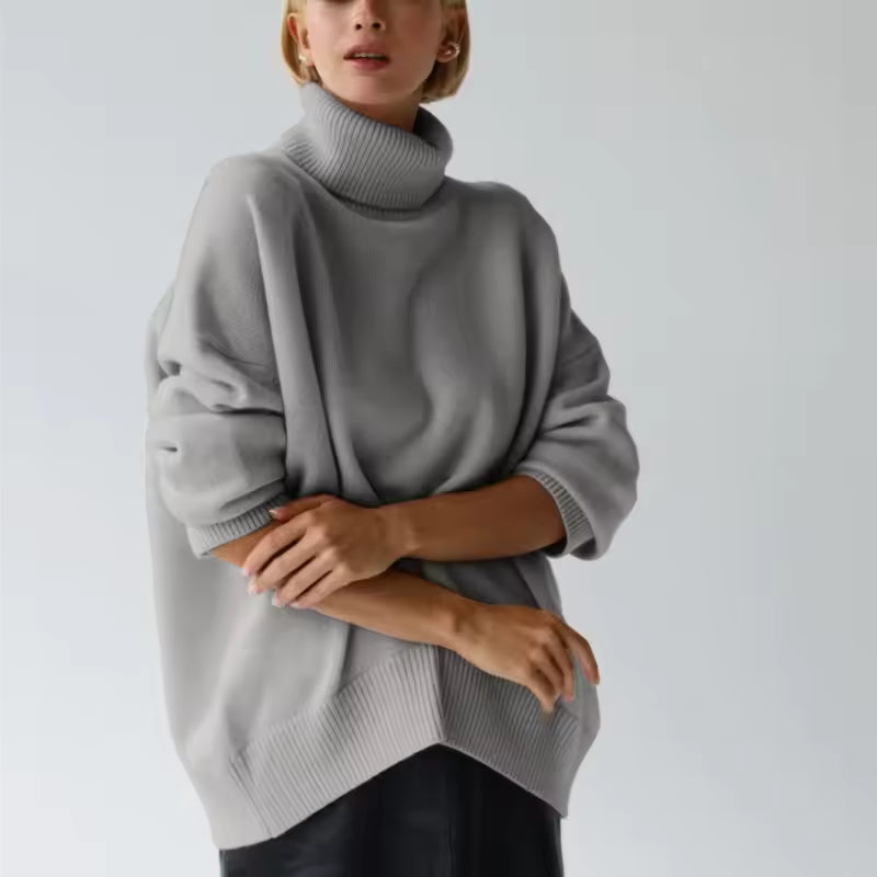 Dames Coltrui Met Oversized Pasvorm En Wollen Gebreid Design