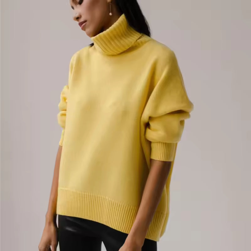 Dames Coltrui Met Oversized Pasvorm En Wollen Gebreid Design