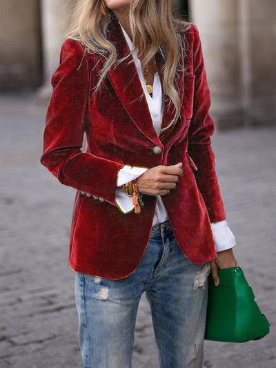 Elegante Blazer voor Dames met Gouden Accenten