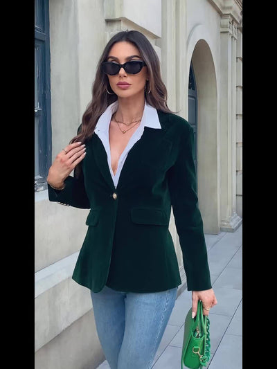 Elegante Blazer voor Dames met Gouden Accenten
