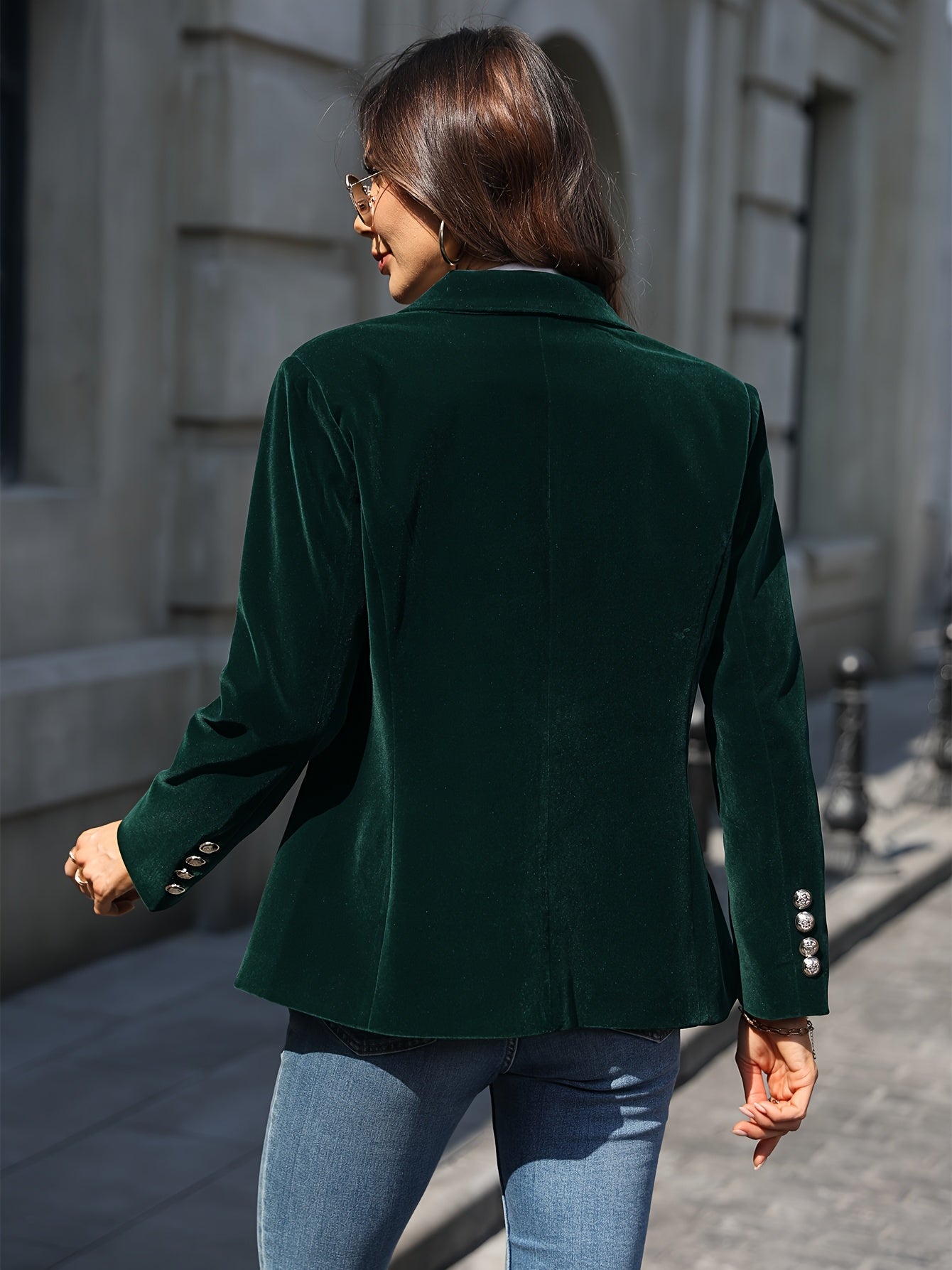 Elegante Blazer voor Dames met Gouden Accenten