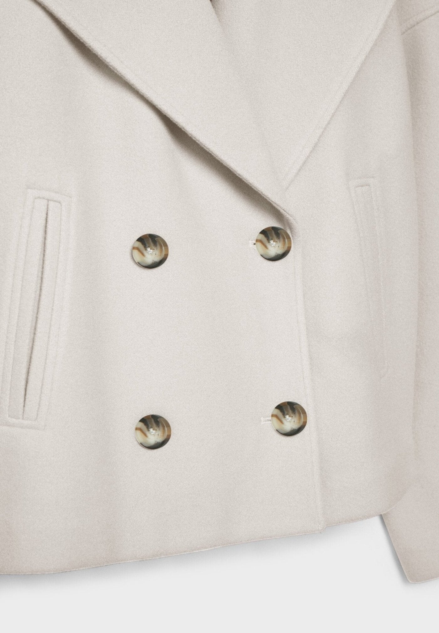 Dames Korte Trenchcoat Met Dubbele Knopensluiting En Reverskraag