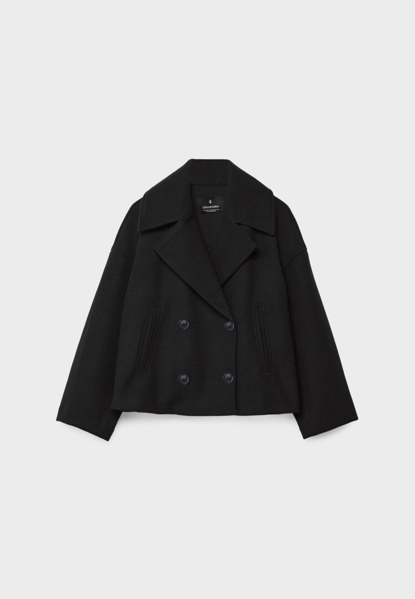 Dames Korte Trenchcoat Met Dubbele Knopensluiting En Reverskraag