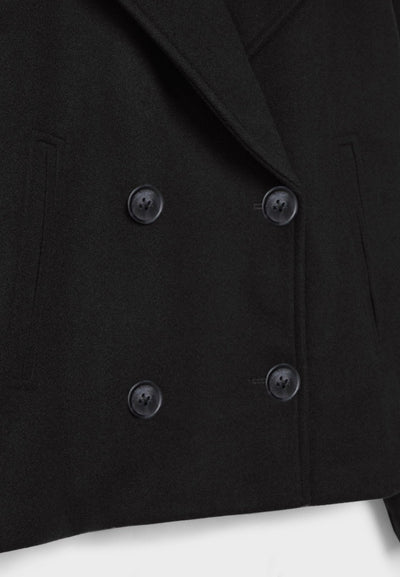 Dames Korte Trenchcoat Met Dubbele Knopensluiting En Reverskraag