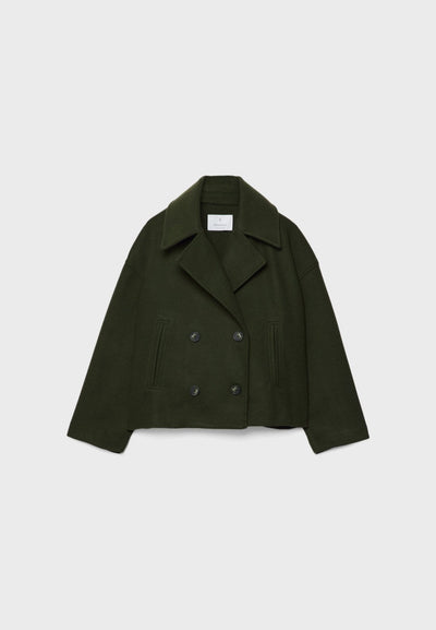 Dames Korte Trenchcoat Met Dubbele Knopensluiting En Reverskraag