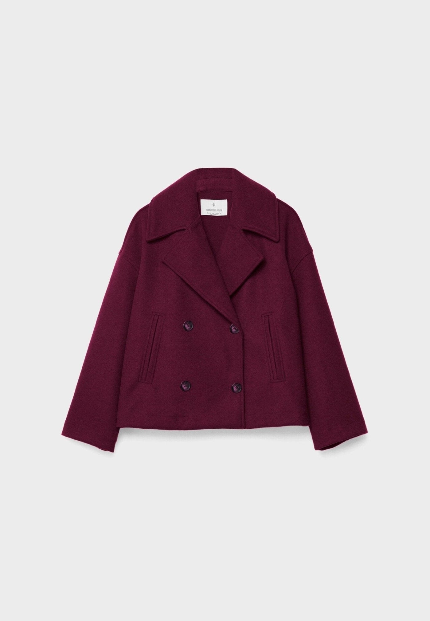 Dames Korte Trenchcoat Met Dubbele Knopensluiting En Reverskraag