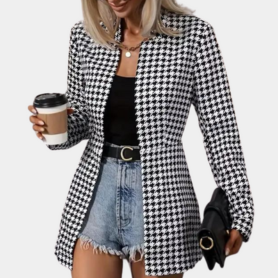 Dames Blazer Met Lange Mouwen En Slim Fit