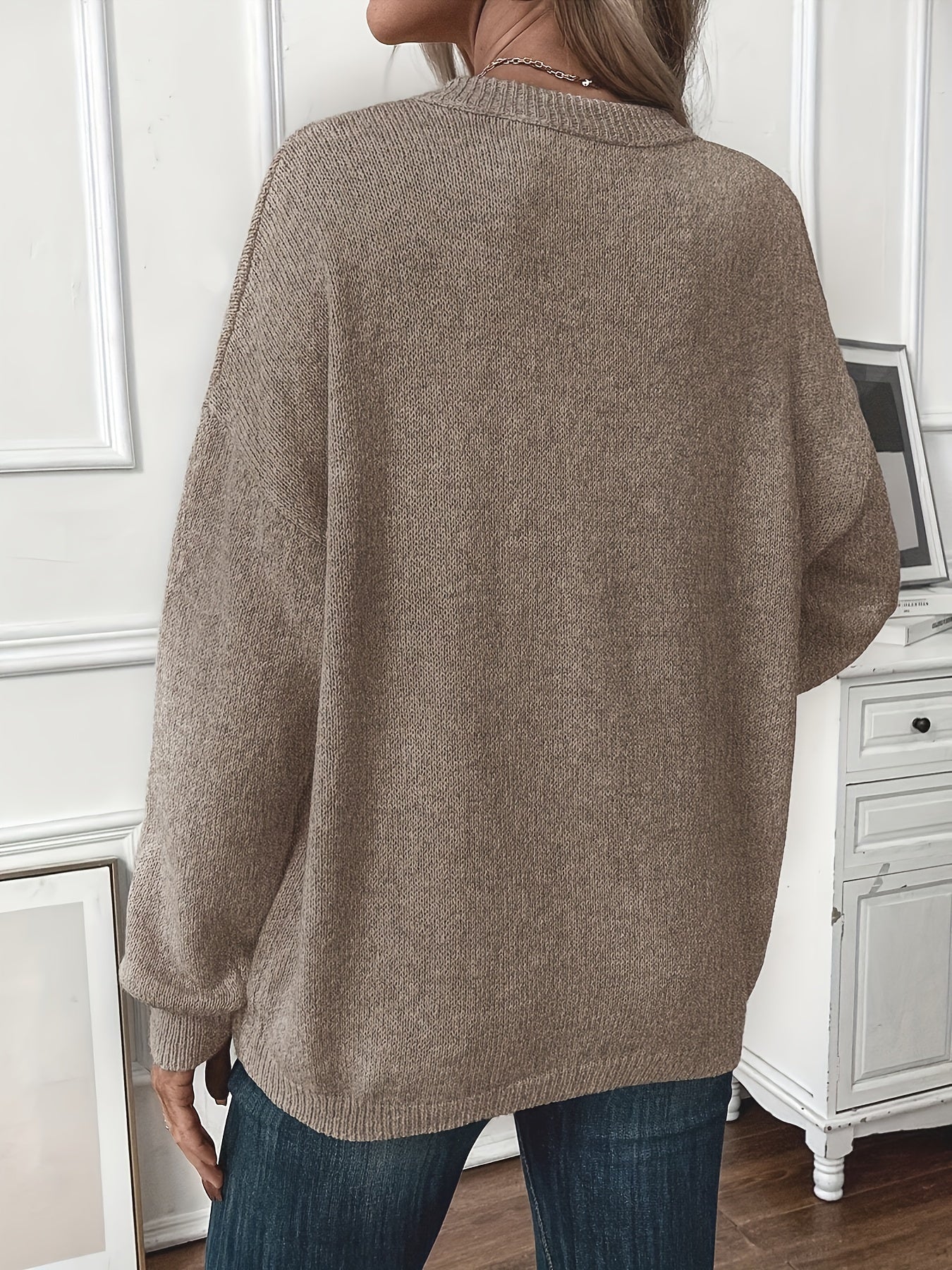 Dames Oversized Trui Met Comfortabele Pasvorm En Lange Mouwen
