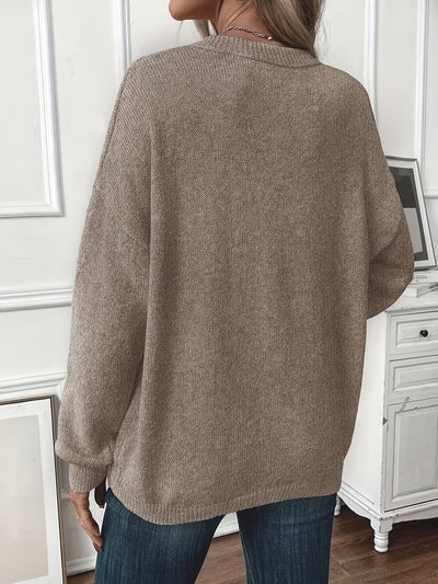 Dames Oversized Trui Met Comfortabele Pasvorm En Lange Mouwen