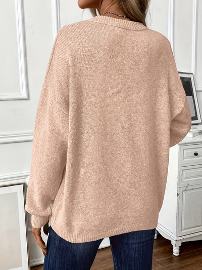 Dames Oversized Trui Met Comfortabele Pasvorm En Lange Mouwen