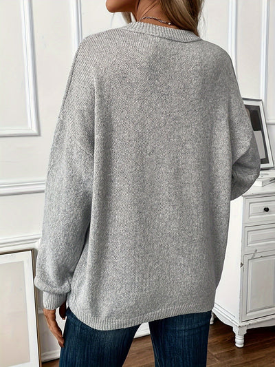 Dames Oversized Trui Met Comfortabele Pasvorm En Lange Mouwen