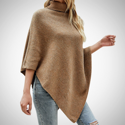 Dames Oversized Gebreide Coltrui Met Knopen Op De Schouder