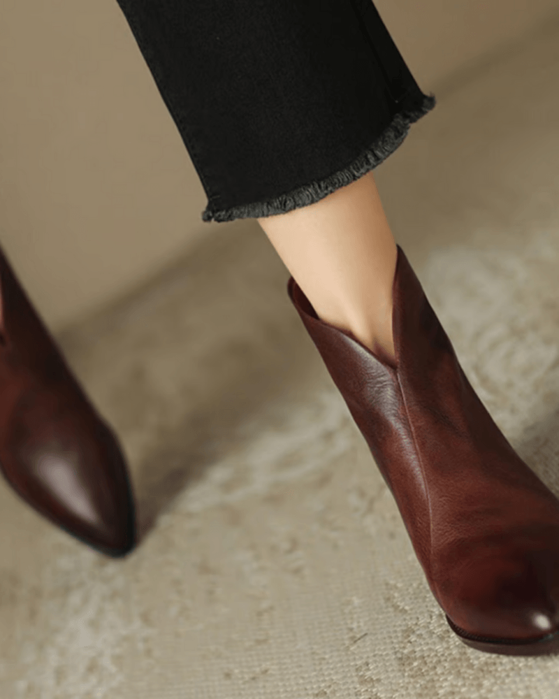Dames Elegante Enkellaarzen met Hak