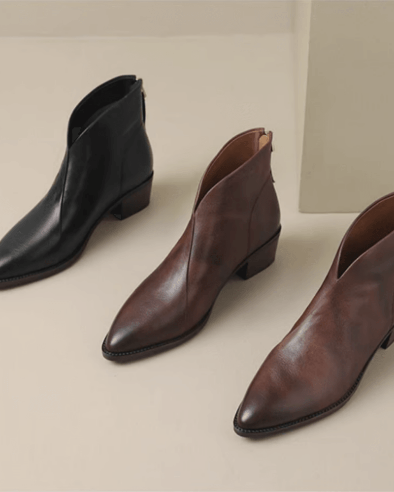 Dames Elegante Enkellaarzen met Hak