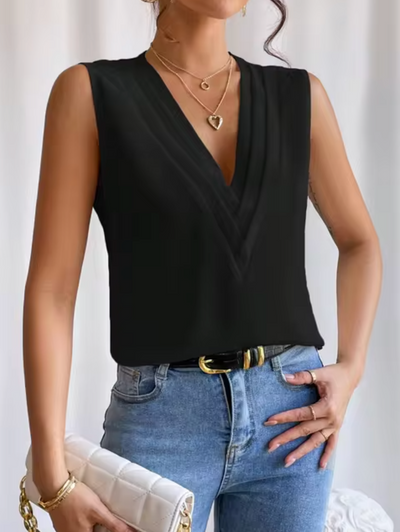 Elegante Mouwloze Top Dames met V-hals