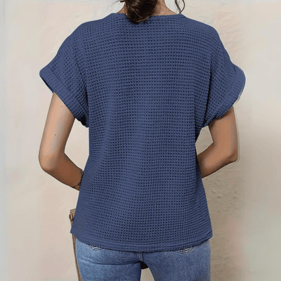 Dames Blouse Met Korte Mouwen En Kanten Details