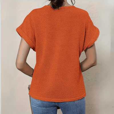 Dames Blouse Met Korte Mouwen En Kanten Details