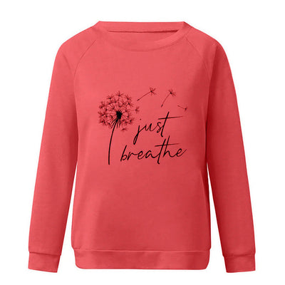 Dames Casual Sweater Met Print En Ronde Hals