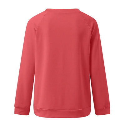 Dames Casual Sweater Met Print En Ronde Hals