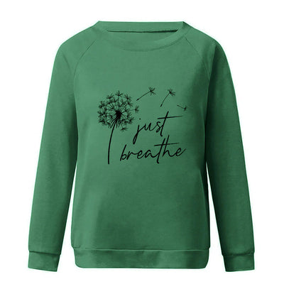 Dames Casual Sweater Met Print En Ronde Hals