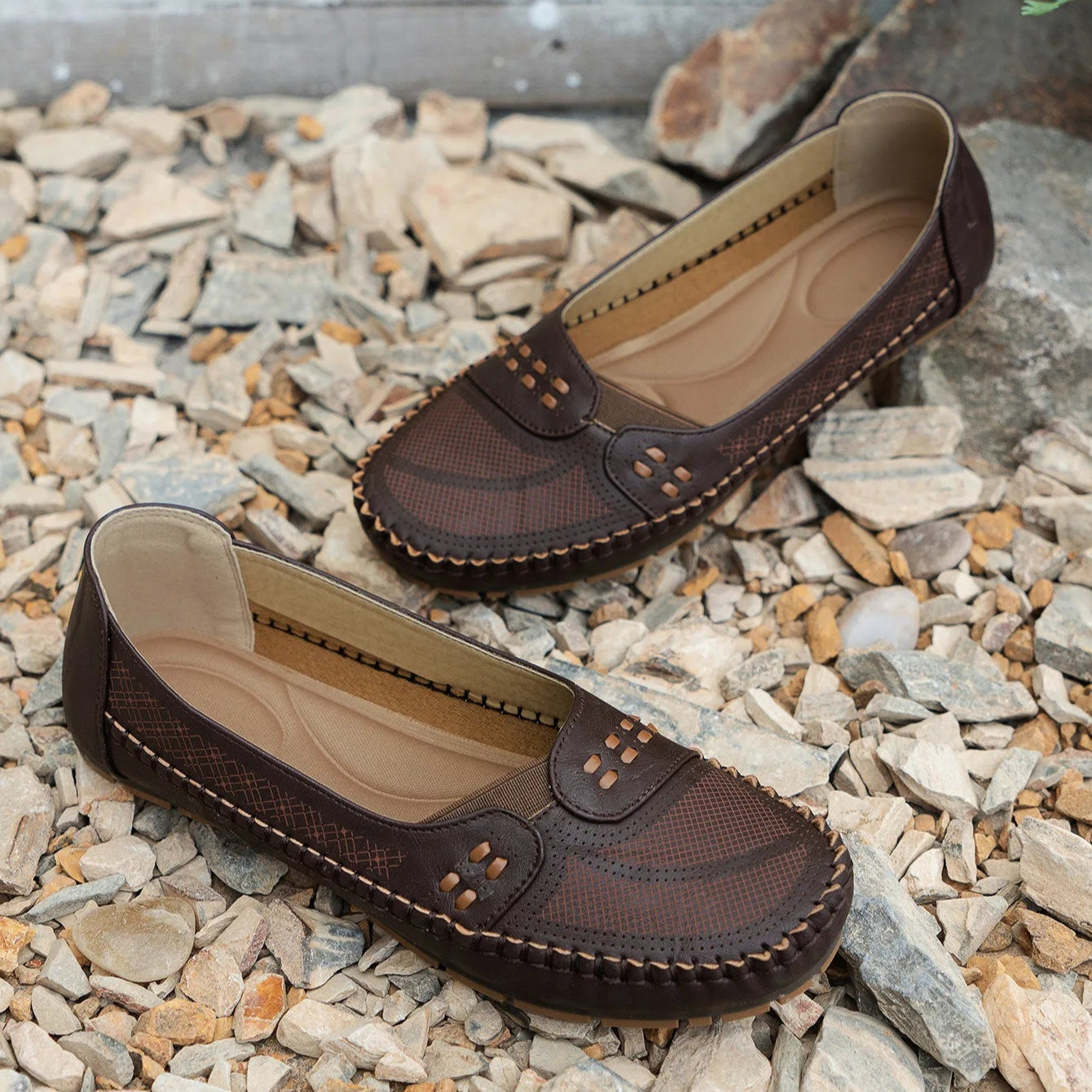 Dames Comfortabele Loafers Met Ademend Ontwerp
