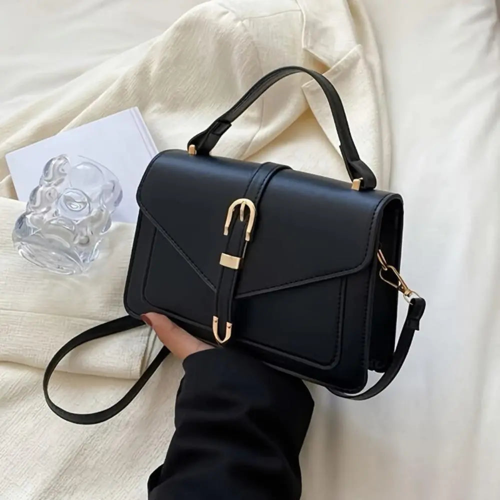 Dames Crossbody Handtas Met Gouden Details En Verstelbare Schouderriem