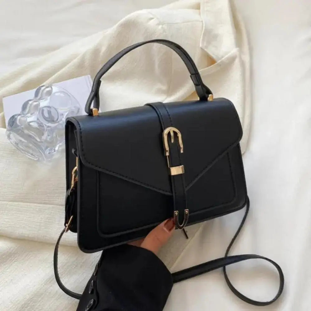 Dames Crossbody Handtas Met Gouden Details En Verstelbare Schouderriem