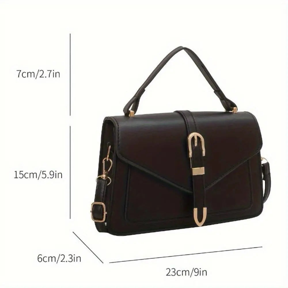 Dames Crossbody Handtas Met Gouden Details En Verstelbare Schouderriem