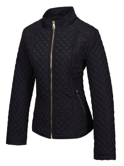 Dames Gewatteerde Winterjas Met Rits En Luxe Materiaal