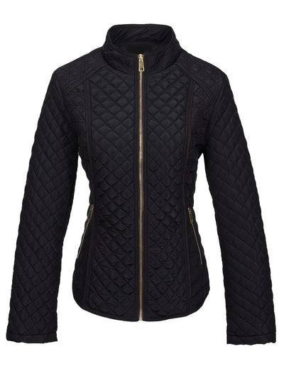 Dames Gewatteerde Winterjas Met Rits En Luxe Materiaal