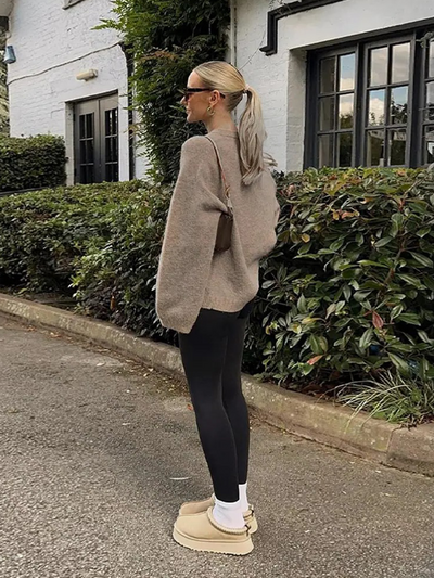 Dames Fluffy Oversized Trui Met Lange Mouwen