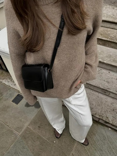 Dames Fluffy Oversized Trui Met Lange Mouwen