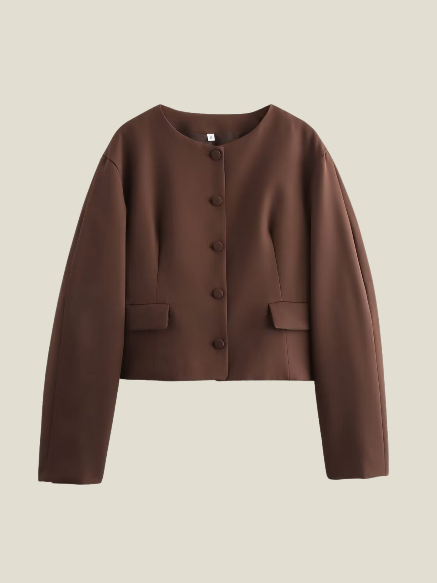 Dames Blazer Set Met Lange Mouwen En Ronde Hals