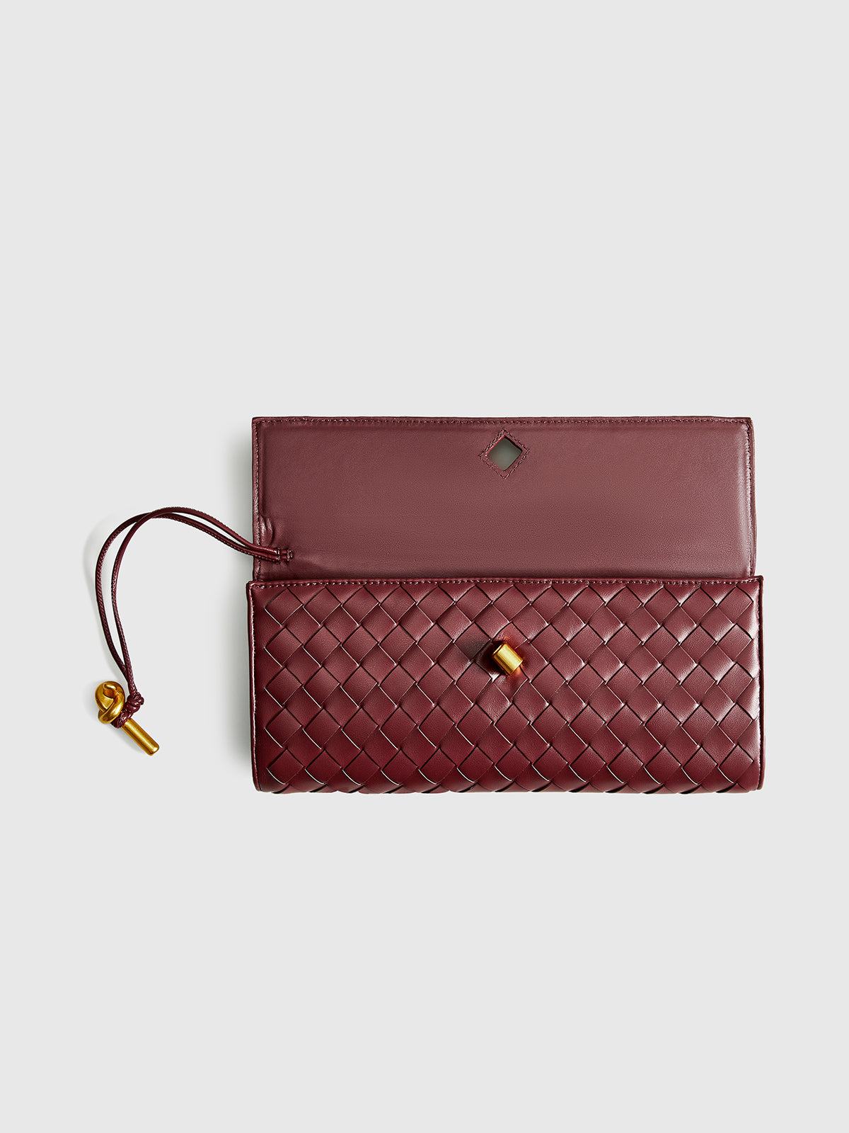 Dames Schoudertas Met Gevlochten Design En Gouden Sluiting