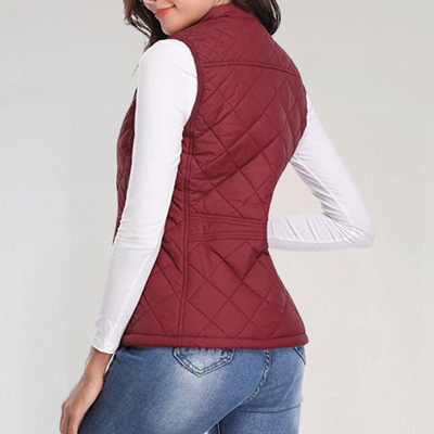 Dames Gewatteerde Bodywarmer Met Rits En Lichtgewicht Ontwerp