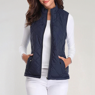 Dames Gewatteerde Bodywarmer Met Rits En Lichtgewicht Ontwerp