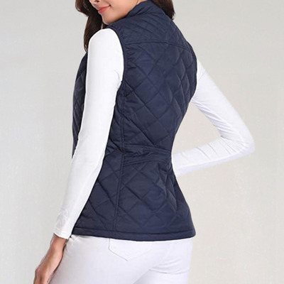 Dames Gewatteerde Bodywarmer Met Rits En Lichtgewicht Ontwerp