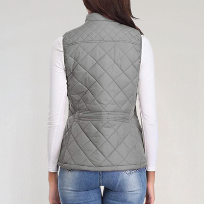 Dames Gewatteerde Bodywarmer Met Rits En Lichtgewicht Ontwerp