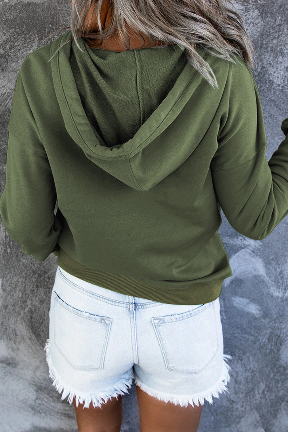 Dames Comfortabele Hoodie Met Knopen En Buikzak