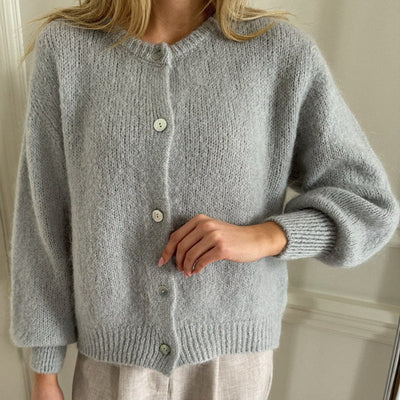 Dames Vintage Gebreide Vest Met Knoopsluiting En Lange Mouwen