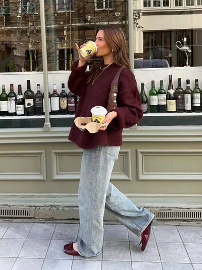 Dames Relaxed Chic Gebreide Sweater