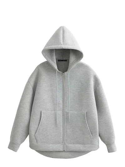 Dames Hoodie Met Capuchon En Ritssluiting