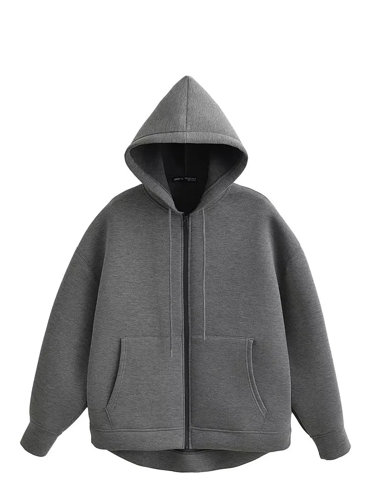 Dames Hoodie Met Capuchon En Ritssluiting