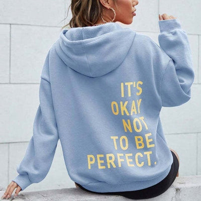 Dames Hoodie Met Lange Mouwen En Inspirerende Print