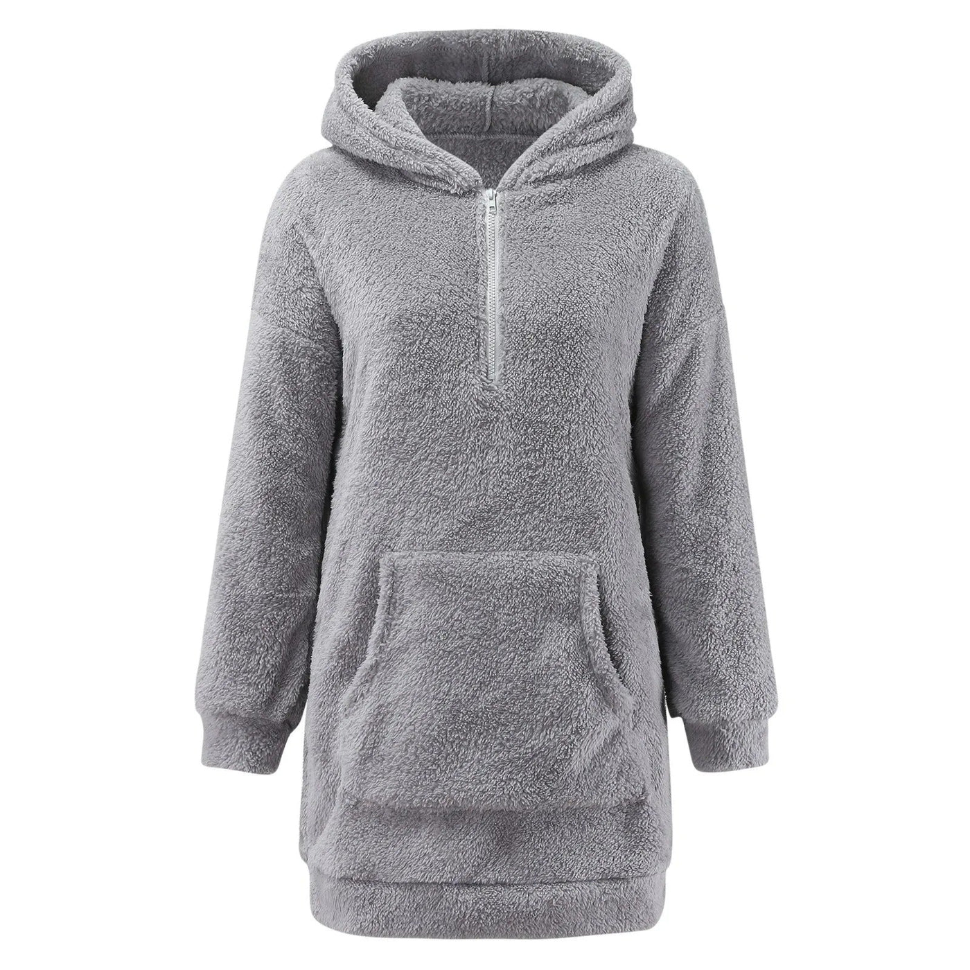 Dames Fleece Trui Jurk Met Lange Mouwen