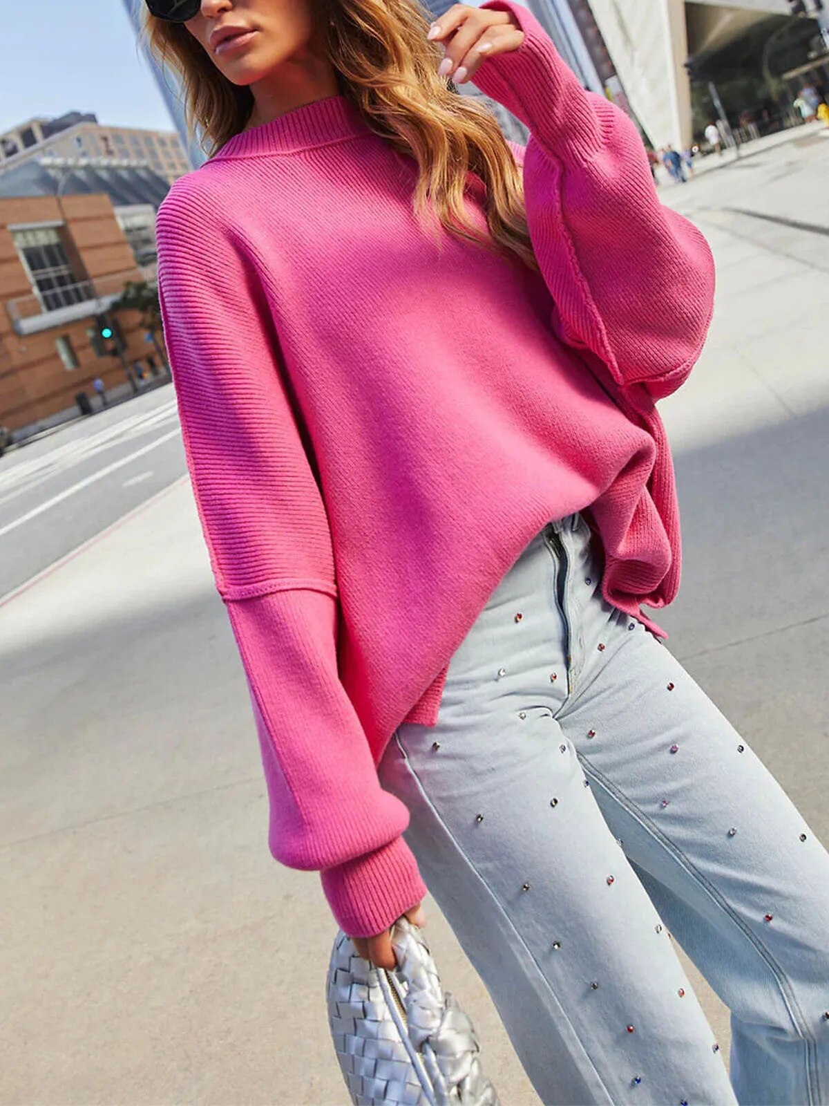 Dames Oversized Trui Met Lange Mouwen En Comfortabel Design