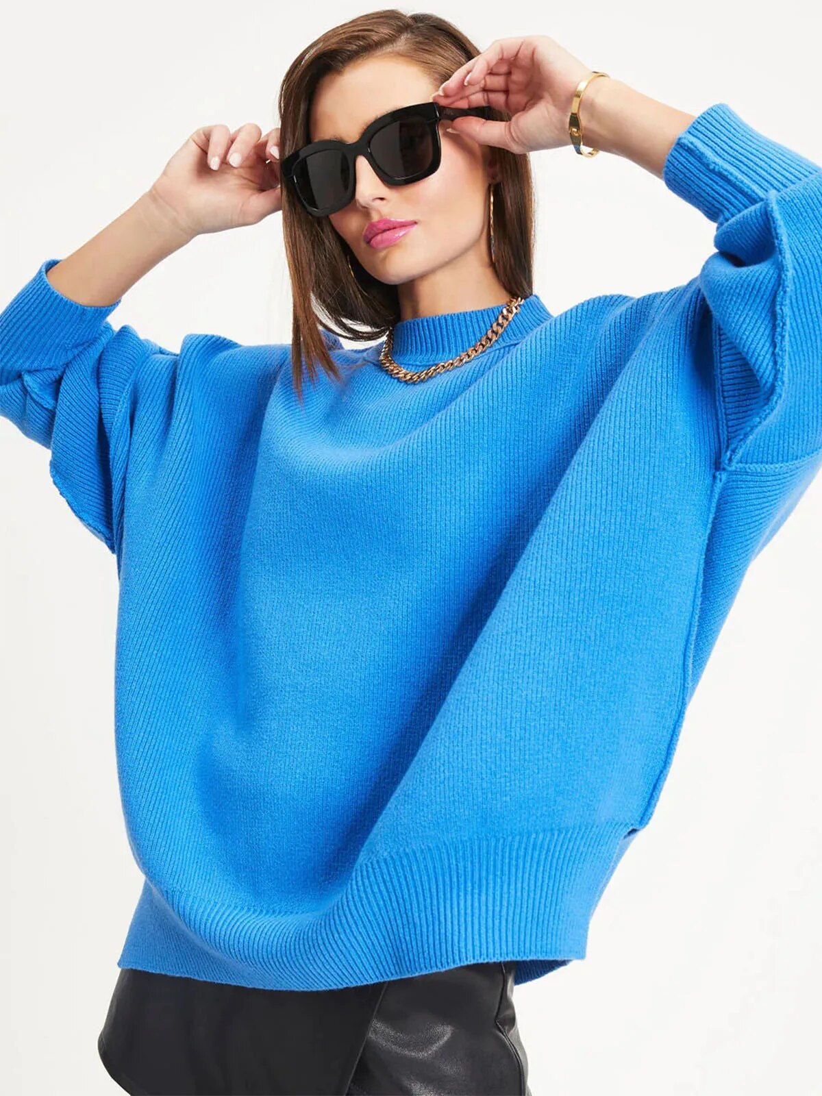 Dames Oversized Trui Met Lange Mouwen En Comfortabel Design