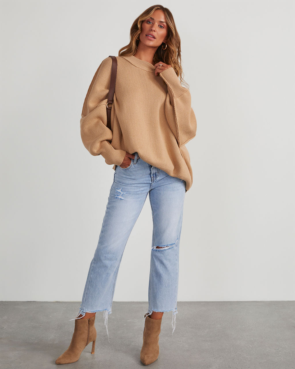 Dames Oversized Trui Met Lange Mouwen En Comfortabel Design
